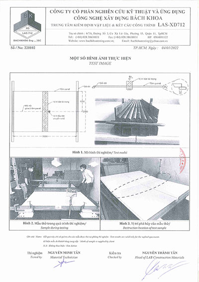 Test chịu lực Panel EPS 50mm